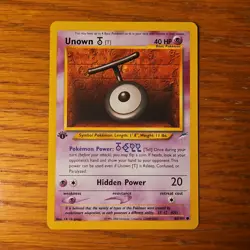 Pokemon Cards: Neo Destiny 1st Edition Common: Unown T 88/105 LP - Image 1