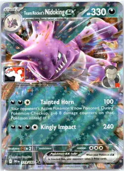 Team Rocket's Nidoking ex - Double Rare Prize Pack Series Cards 119/182 NM - Image 1