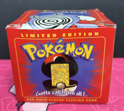Pokemon Burger King Poliwhirl 23K Gold Plated Trading Card Poke Ball Box | G20 - Image 1