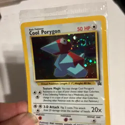 Sealed SWIRL 🌀Cool Porygon Black Star Promo #15 Pokemon Card Sealed In Cellopha - Image 3