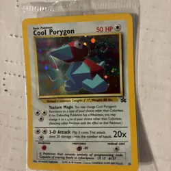 Sealed SWIRL 🌀Cool Porygon Black Star Promo #15 Pokemon Card Sealed In Cellopha - Image 5