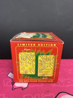 Pokemon Burger King Togepi 23K Gold Plated Trading Card Poke Ball Box | G20 - Image 3