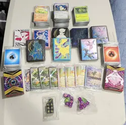 Pokemon Accessories Lot Of Coins, Dice, Sleeves, and bulk cards!! - Image 1