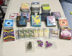 Pokemon Accessories Lot Of Coins, Dice, Sleeves, and bulk cards!! - Image 2