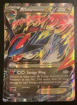 M Salamence EX JUMBO Holo Card XY171 - OVERSIZED PROMO - MP - Image 1