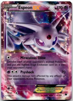 Espeon EX 52/122 Holo EX Rare BREAKpoint Pokemon Holo Lightly Played - Image 2