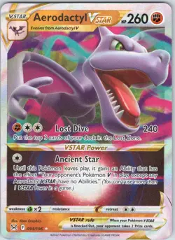 Aerodactyl VSTAR 093/196 Holo VSTAR Rare Lost Origin Pokemon NM - Image 1