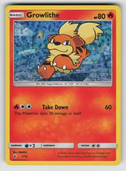 Growlithe 001/012 Holo Promo McDonald's Promos 2018 Pokemon Moderately Played - Image 1