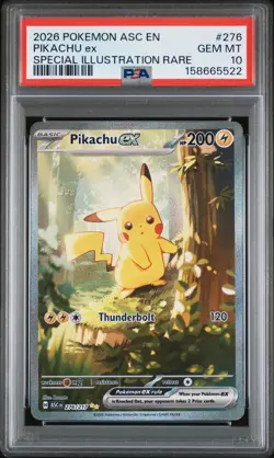 2026 POKEMON ASC EN-ASCENDED HEROES SPECIAL ILLUSTRATION RARE PIKACHU EX PSA 10 - Image 1