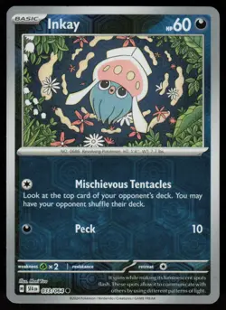 Inkay 033/064 Common Shrouded Fable Pokemon Reverse Holo Near Mint - Image 1