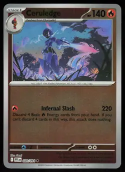 Ceruledge 020/094 Uncommon Phantasmal Flames Pokemon Reverse Holo Near Mint - Image 1