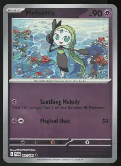 Meloetta 040/094 Uncommon Phantasmal Flames Pokemon Reverse Holo Near Mint - Image 1