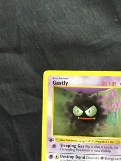 Pokemon Cards: Base Set 1st Edition Common: Gastly 50/102 - Image 2