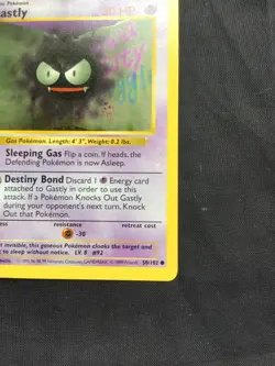 Pokemon Cards: Base Set 1st Edition Common: Gastly 50/102 - Image 4