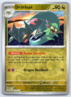 Drakloak 072/131 Common Prismatic Evolutions Pokemon Reverse Holo 2025 NM - Image 1