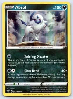 Absol 097/189 Astral Radiance Holo Pokemon NM - Image 1