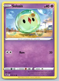 Solosis 076/195 Silver Tempest Pokemon NM - Image 1