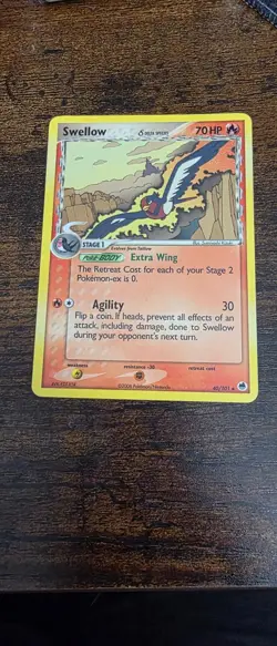Swellow 40/101 Uncommon Dragon Frontiers Pokemon Lightly Played - Image 1