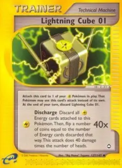 1x Lightning Cube 01 - 127/147 - Uncommon Lightly Played Pokemon G2 - Aquapolis - Image 1