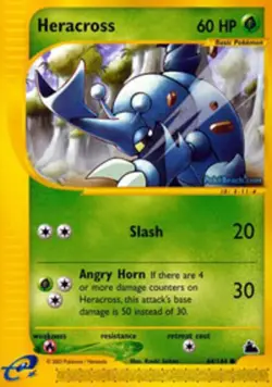 1x Heracross - 64/144 - Common Moderately Played Pokemon G2 - Skyridge - Image 1