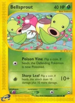 1x Bellsprout - 68/147 - Common Heavily Played Pokemon G2 - Aquapolis - Image 1