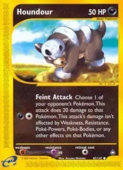 1x Houndour - 87/147 - Common Lightly Played Pokemon G2 - Aquapolis - Image 1