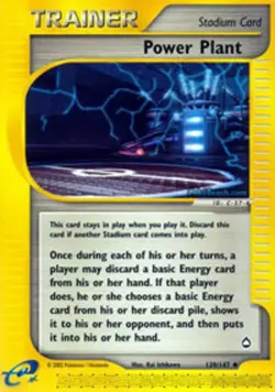 1x Power Plant - 139/147 - Uncommon Heavily Played Pokemon G2 - Aquapolis - Image 1