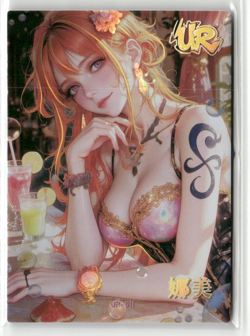 NAMI UR UR-011 HOLOGRAPHIC Thick One Piece Anime Collectible Card - Image 1