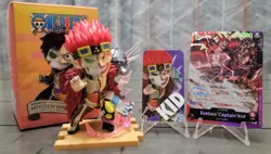 Bandai One Piece TCG Eustass "Captain" Kid ST10-003 Leader Holo EN with Toy - Image 1