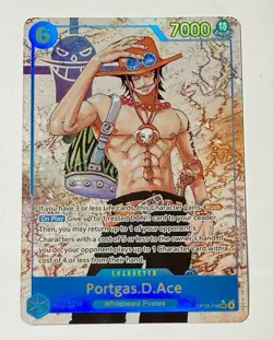 One Piece TCG Portgas D. Ace OP13-119 Alt Art SEC “Carrying On His Will” Foil - Image 1