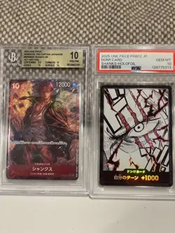 One Piece Shanks PRB Don!! & OP06-007 Alt Art BGS PSA 10 - Image 1
