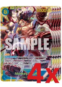 4x Monkey.D.Luffy (118) SEC OP11-118 NM - One Piece TCG - Image 1