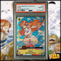 2024 ONE PIECE OP08-TWO LEGENDS ALTERNATE ART #106 NAMI PSA 10 - Image 1