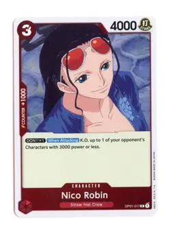 Nico Robin OP01-017 Rare One Piece Romance Dawn - Image 1