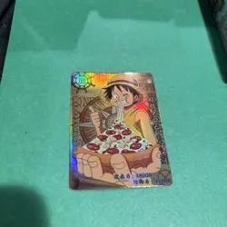 🔥Monkey D. Luffy Pizza RARE Gold Holofoil R One Piece Anime TCG CCG HZ01003🔥 - Image 1