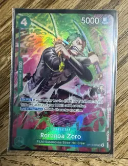 One Piece Roronoa Zoro Treasure Rare OP13-037 TR English Mint Card Bandai - Image 1