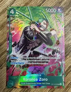 One Piece Roronoa Zoro Treasure Rare OP13-037 TR English Mint Card Bandai - Image 5