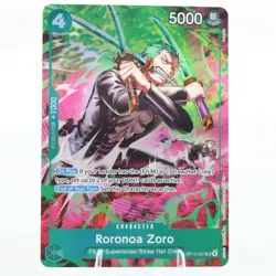 One Piece Roronoa Zoro Treasure Rare OP13-037 TR English Mint Card Bandai - Image 1