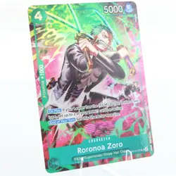 One Piece Roronoa Zoro Treasure Rare OP13-037 TR English Mint Card Bandai - Image 2