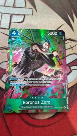 One Piece OP15 Roronoa Zoro OP13-037 TR Foil - Adventure On Kami's Island Eng - Image 1