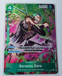One Piece OP15 Roronoa Zoro OP13-037 TR Foil – Adventure on Kami’s Island Eng - Image 1
