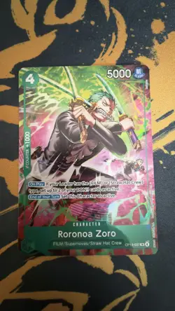 OP13-037 Roronoa Zoro TR Treasure Rare English CLEAN OP15 One Piece TCG card - Image 1