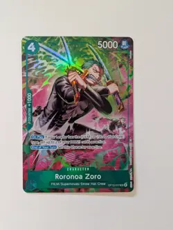 OP13-037 Roronoa Zoro TR Treasure Rare English CLEAN OP15 One Piece TCG card - Image 1