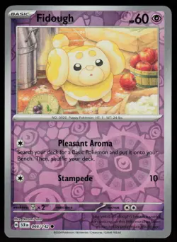Fidough 66/142 Common Stellar Crown Pokemon Reverse Holo Near Mint - Image 1