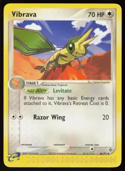 Vibrava 46/97 Uncommon Dragon Pokemon Damaged - Image 1
