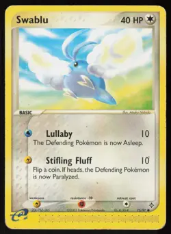 Swablu 75/97 Common Dragon Pokemon Damaged - Image 1