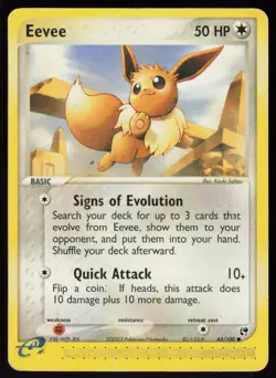 Eevee 63/100 Common Sandstorm Pokemon Damaged - Image 1