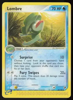 Lombre 46/100 Uncommon Sandstorm Pokemon Damaged - Image 1