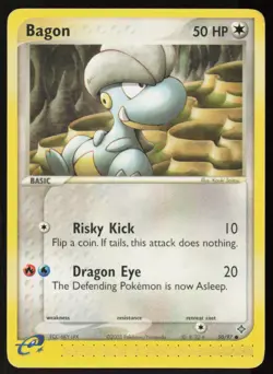 Bagon 50/97 Common Dragon Pokemon Damaged - Image 1