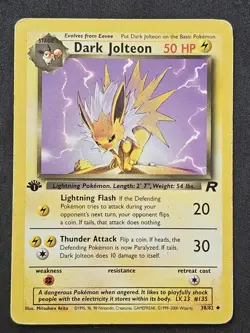 Pokemon Dark Jolteon 38/82 Team Rocket 1. Edition WOTC EN - Image 1